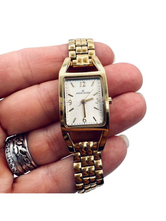 Anne Klein Accessories - Vintage Anne Klein Watch Gold Tone Speidel Band 1990s Classic Regency Needs Batt